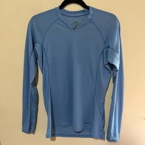 Women’s blue Patagonia base layer top